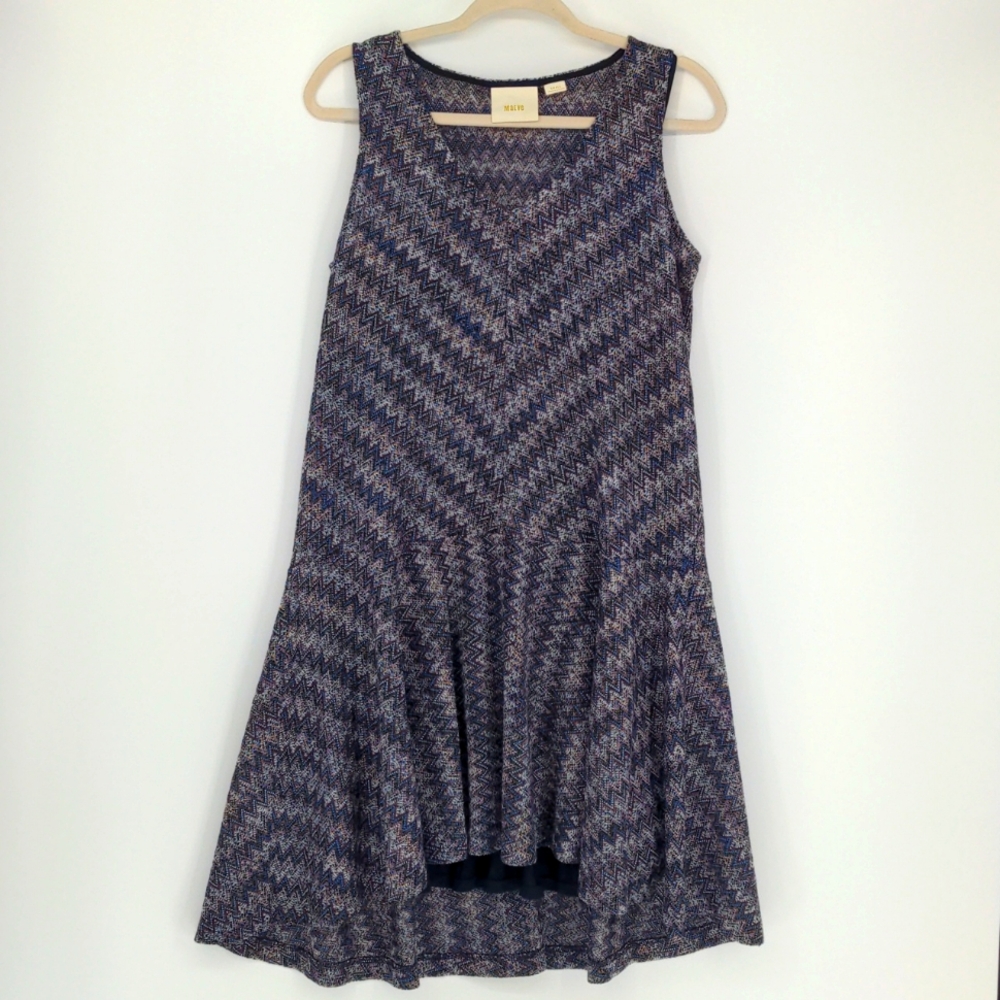 Maeve Anthropologie Westwater Chevron Dress Size Small Knit‎ Crochet Drop Waist